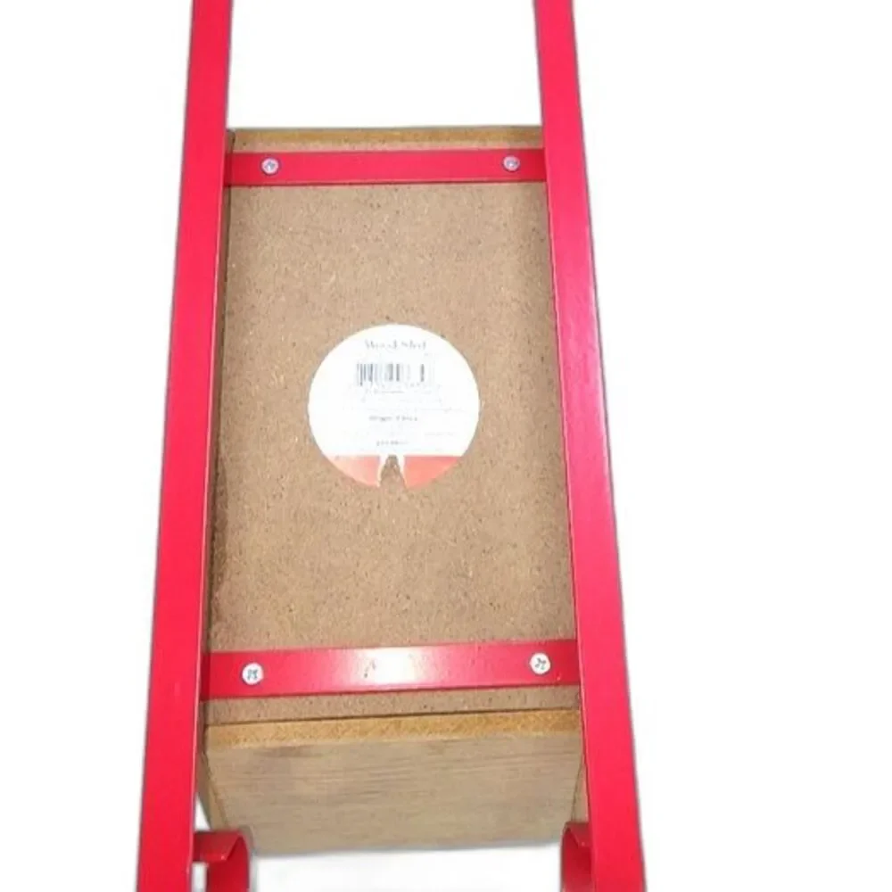 Holiday Decor Bundle of Wood & Metal‎ Sled and Christmas Tree Chalkboard